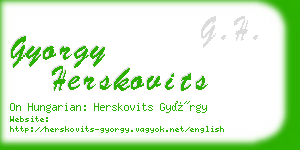gyorgy herskovits business card